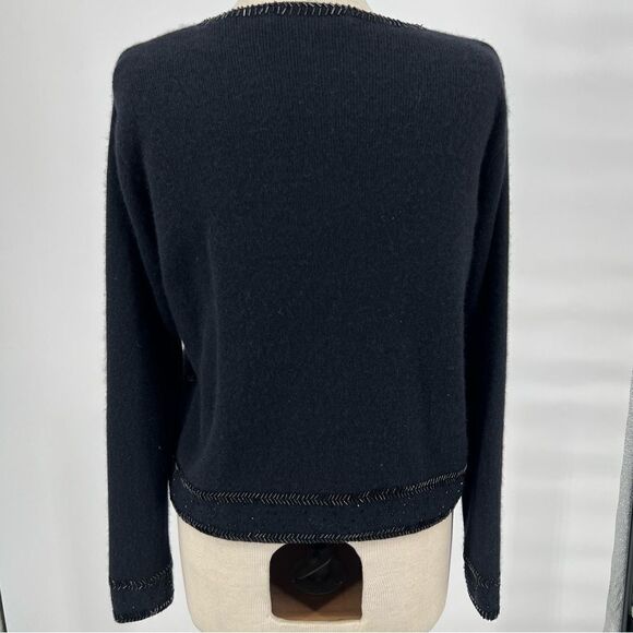 Vintage Valerie Stevens Furblend Cardigan Beaded Lambswool Angora S - Picture 3 of 6